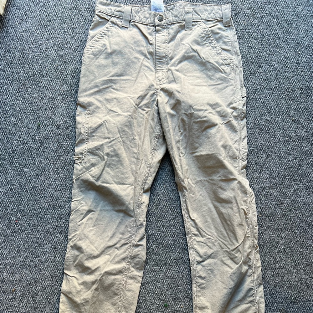 Beige Carhartt Carpenter Pants 34x34